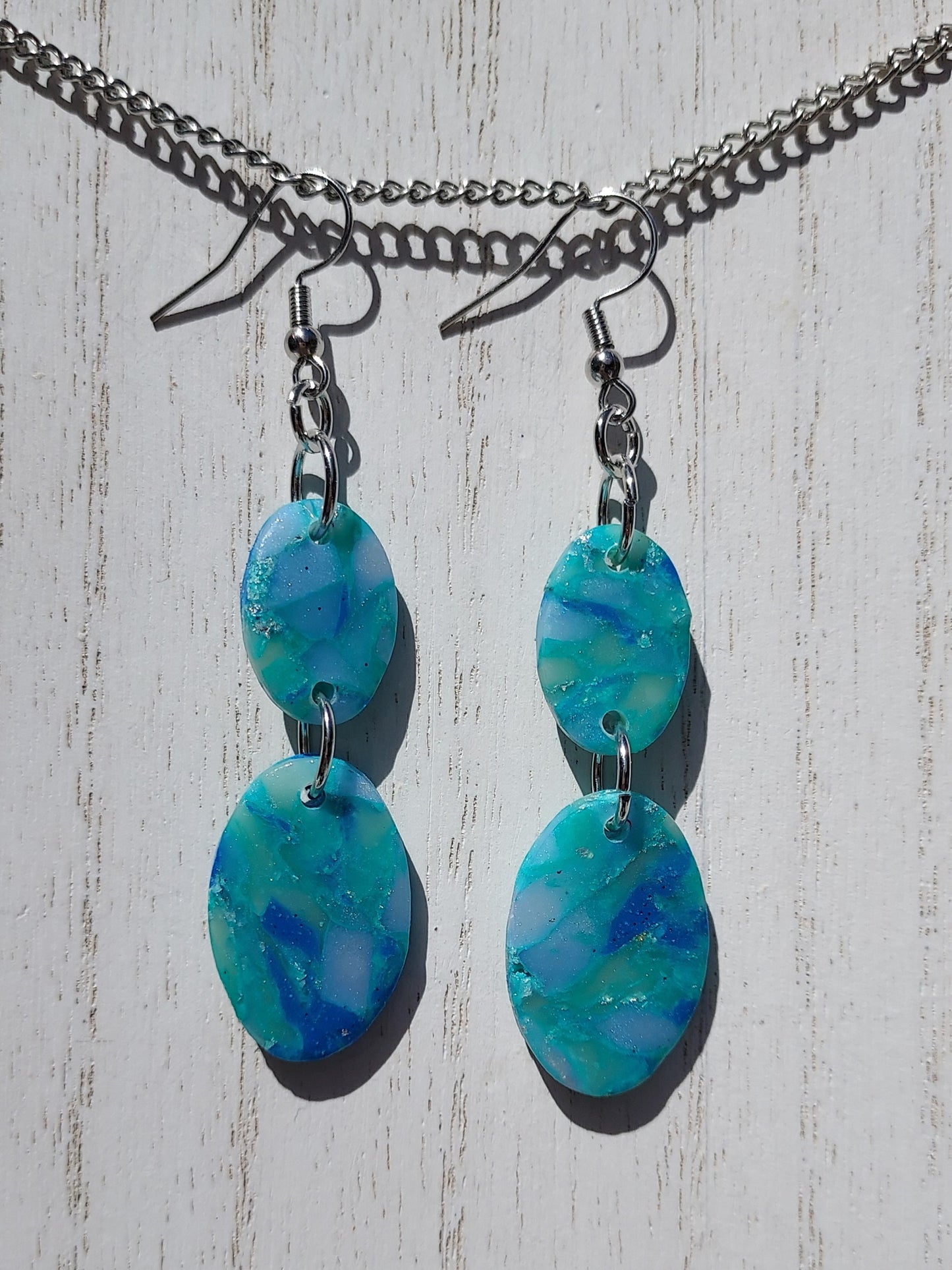Sea Glass Clay Earrings #3