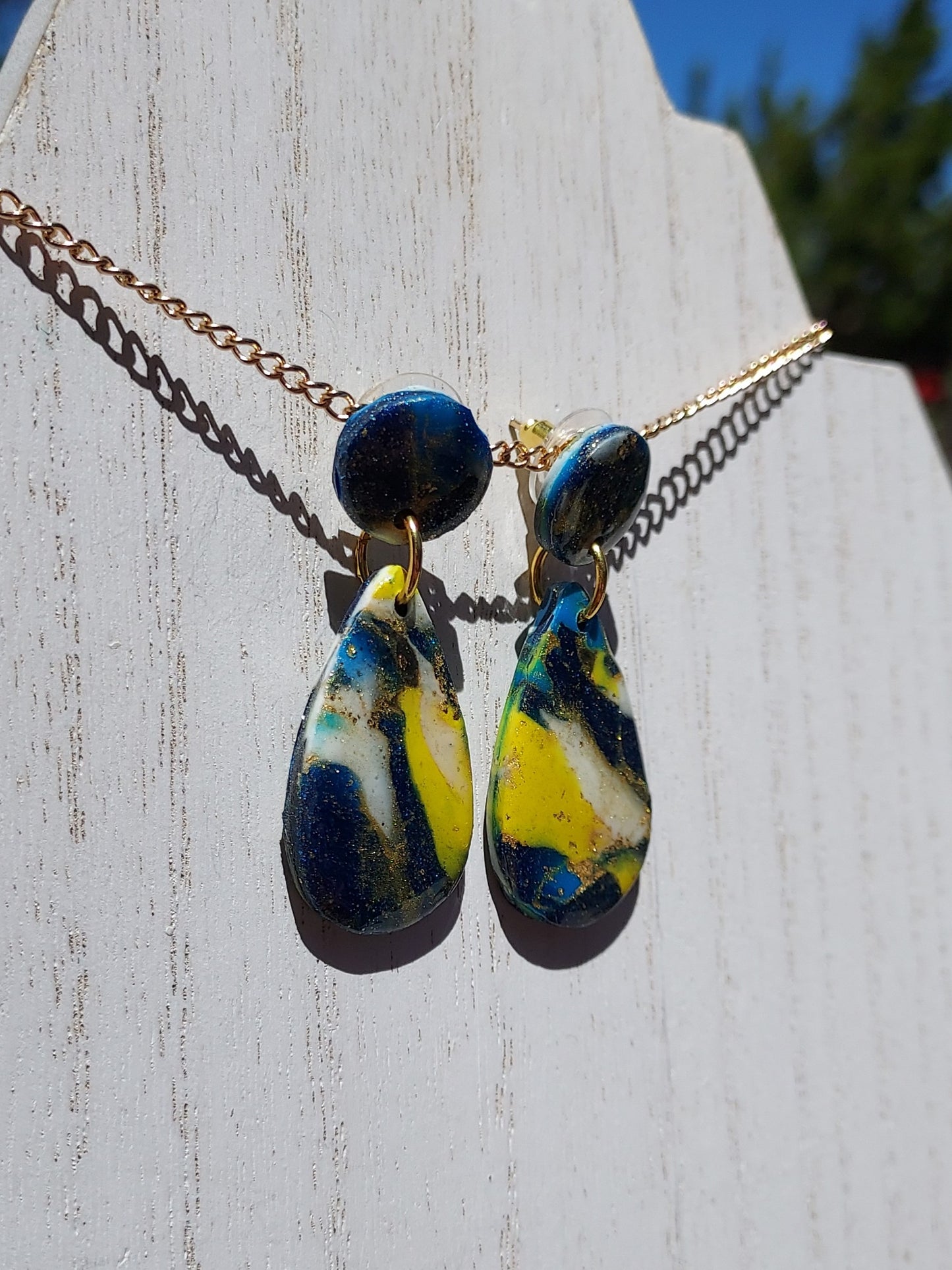 Cosmos Clay Earrings #7