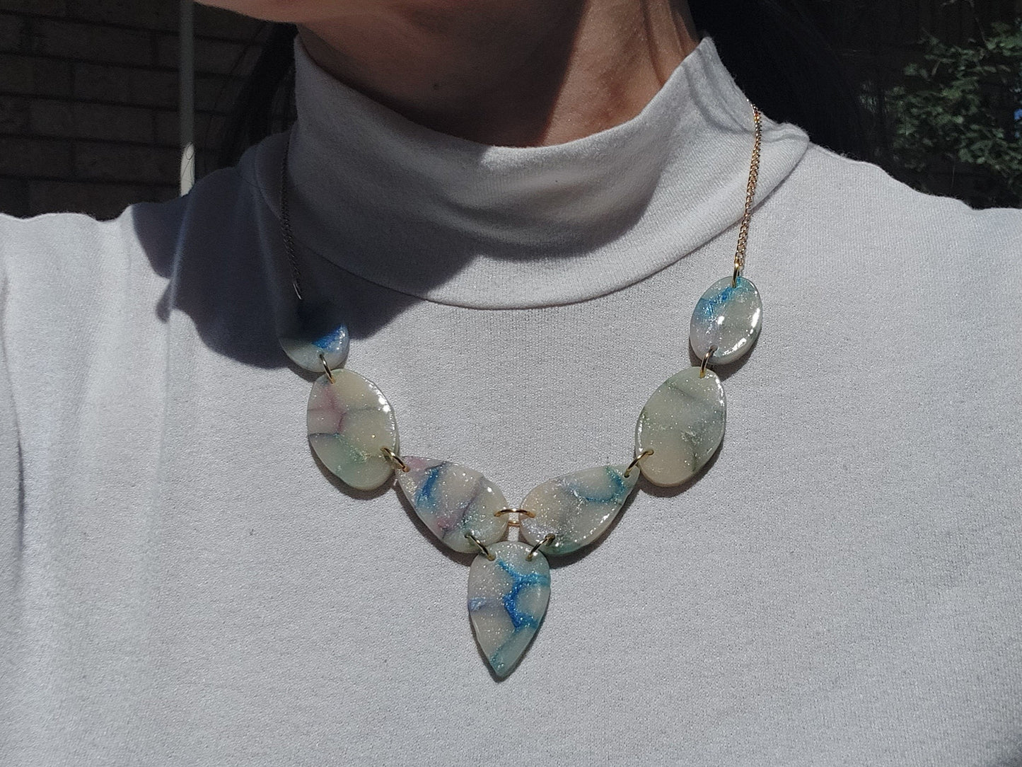 Rainbow Marble Necklace #3