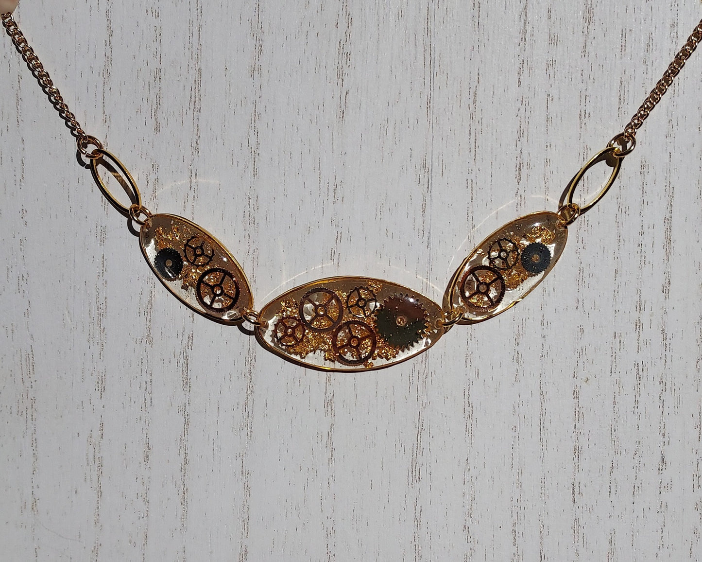 Gears & Glitter Necklace #1