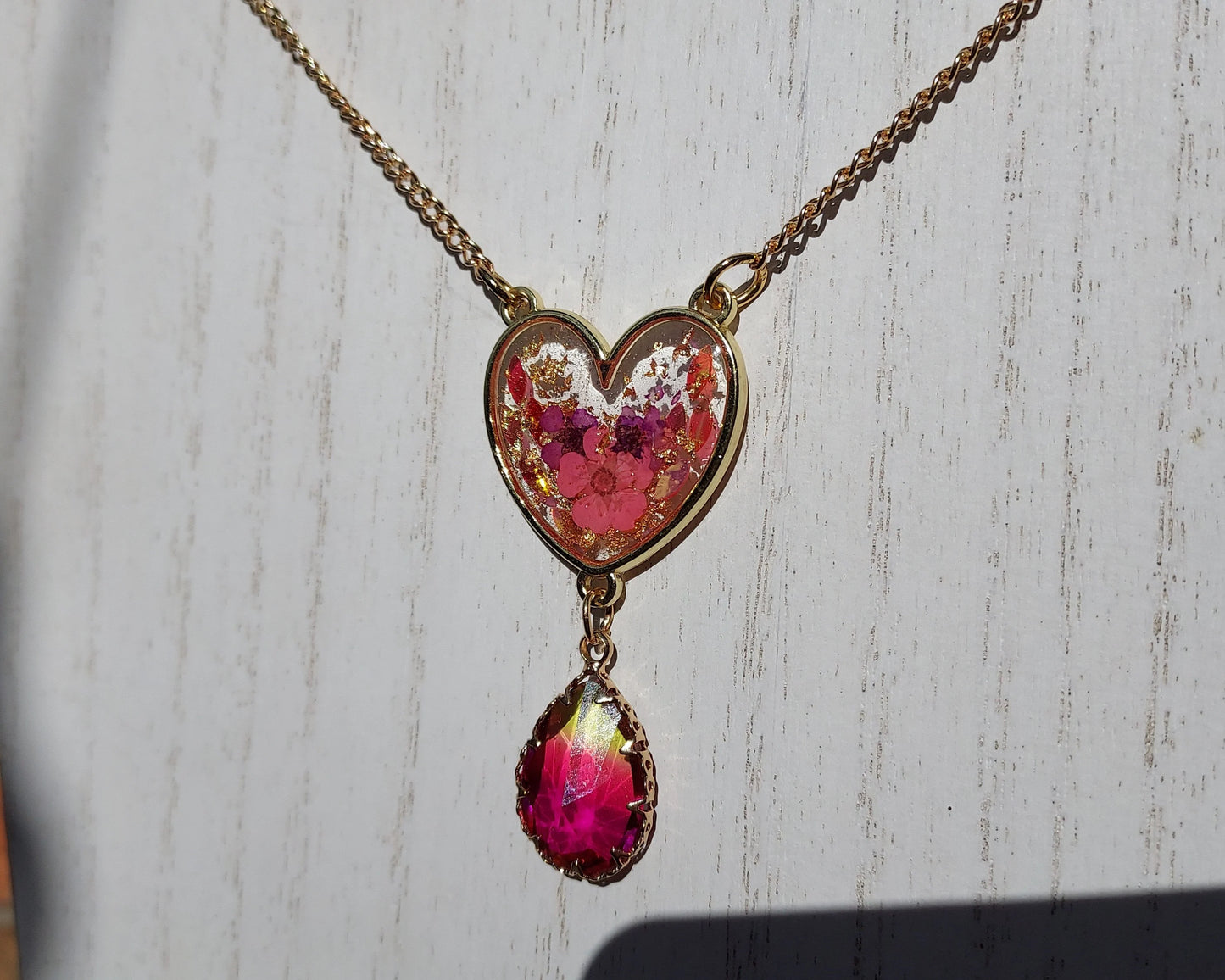 Heart Shaped Flower Necklace #3