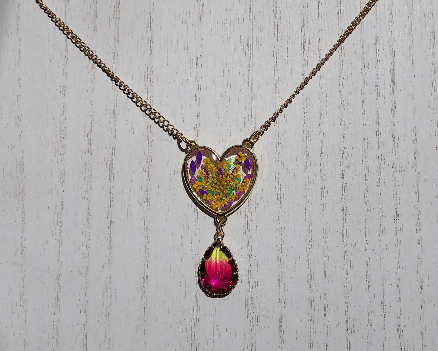 Heart Shaped Flower Necklace #5