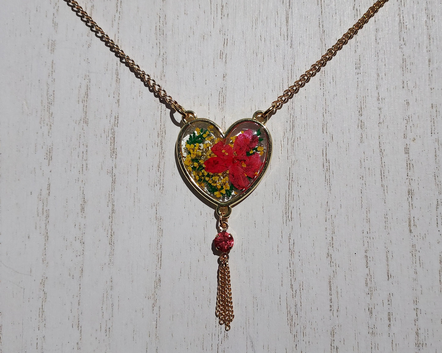 Heart Shaped Flower Necklace #4