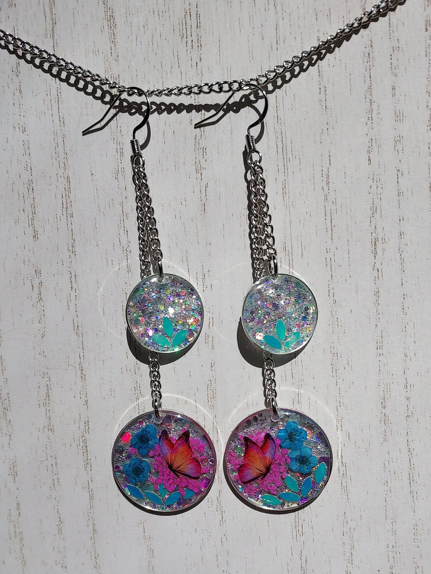 Butterflies & Floral Earrings #1