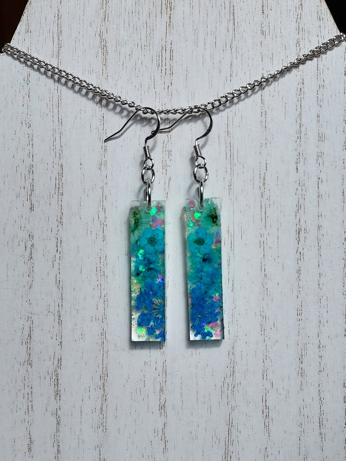 Flowers & Glitter Earrings #1