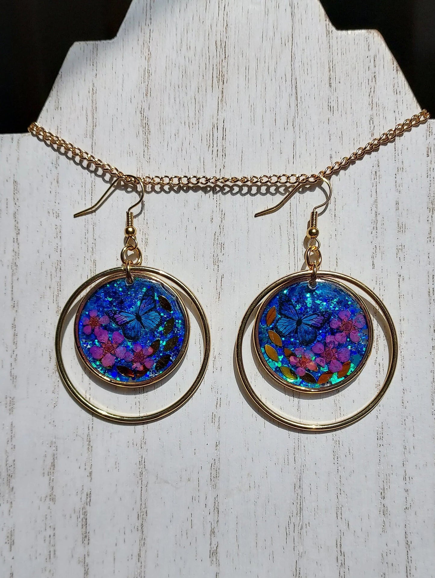 Butterflies & Glitter Earrings #7