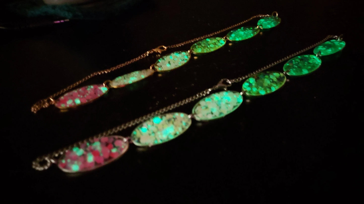 Rainbow Glitter Necklace (Glow in the Dark) #1