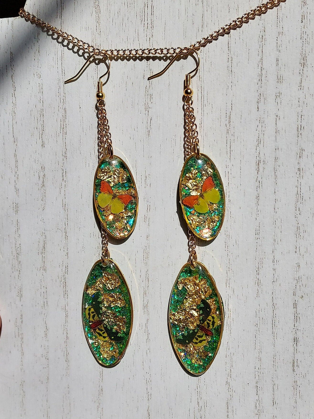 Butterflies & Glitter Earrings #9