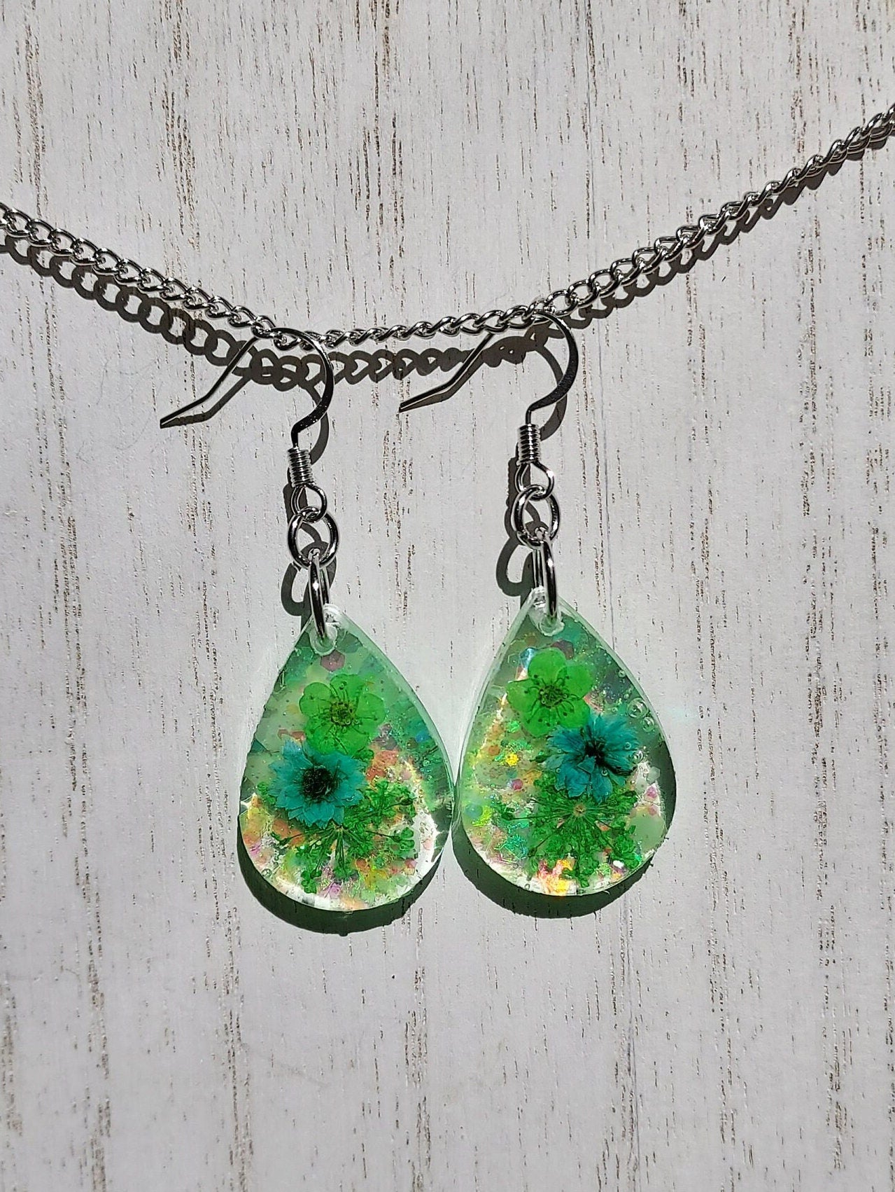 Flowers & Glitter Earrings #4