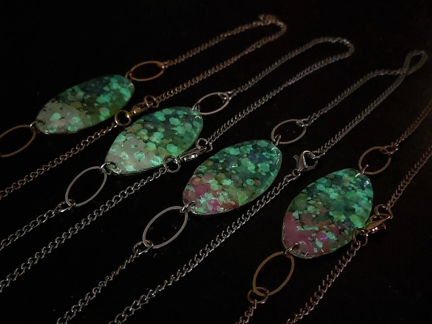 Rainbow Sequin Necklace (Glow in the Dark) #4