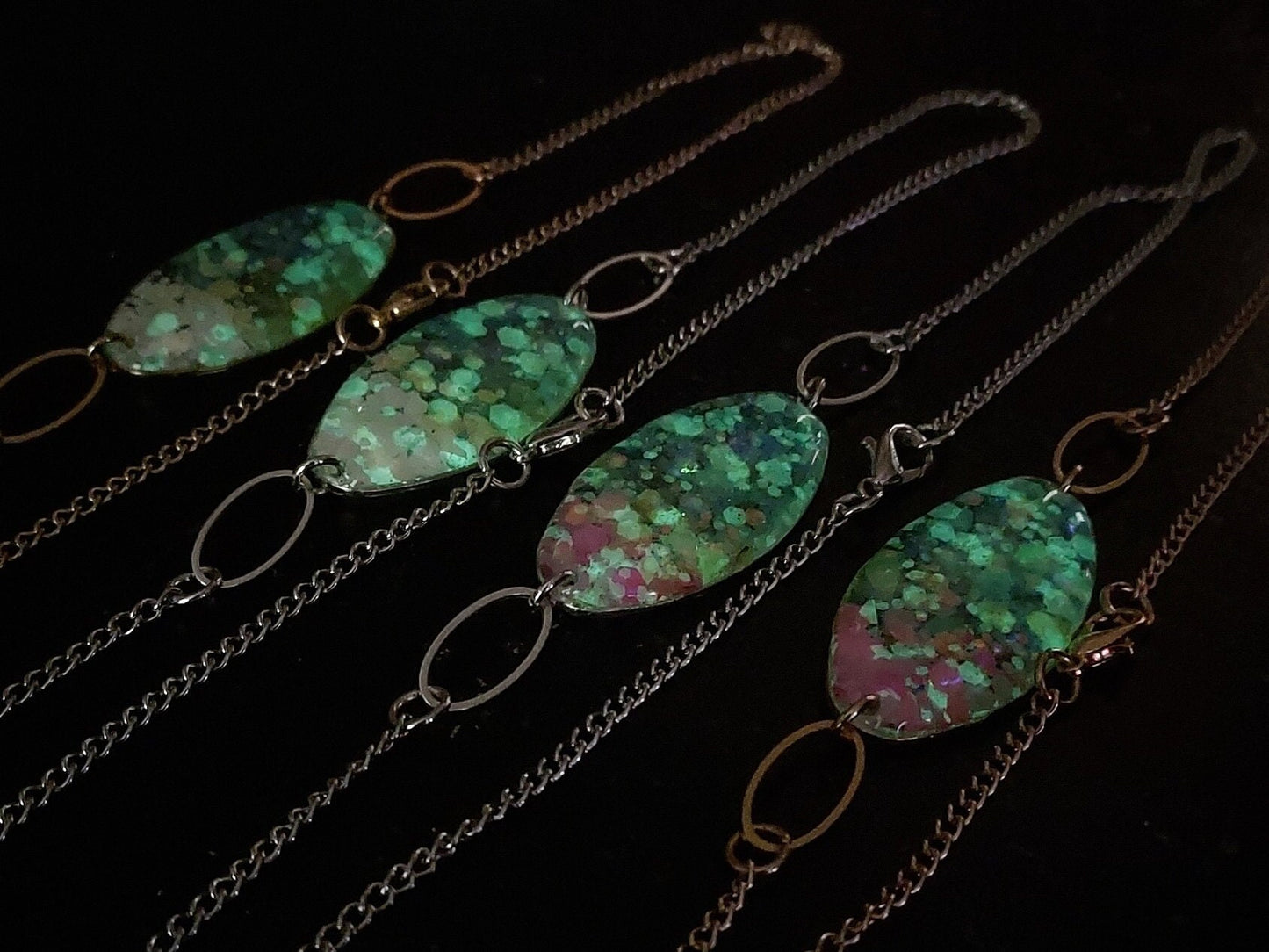 Rainbow Sequin Necklace (Glow in the Dark) #2