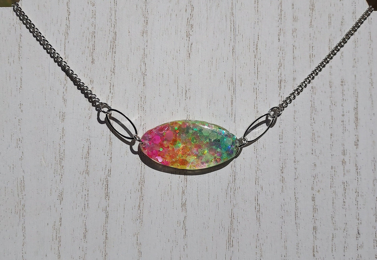 Rainbow Sequin Necklace (Glow in the Dark) #1
