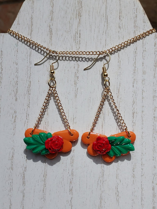 Floral Accent Clay Earrings #3