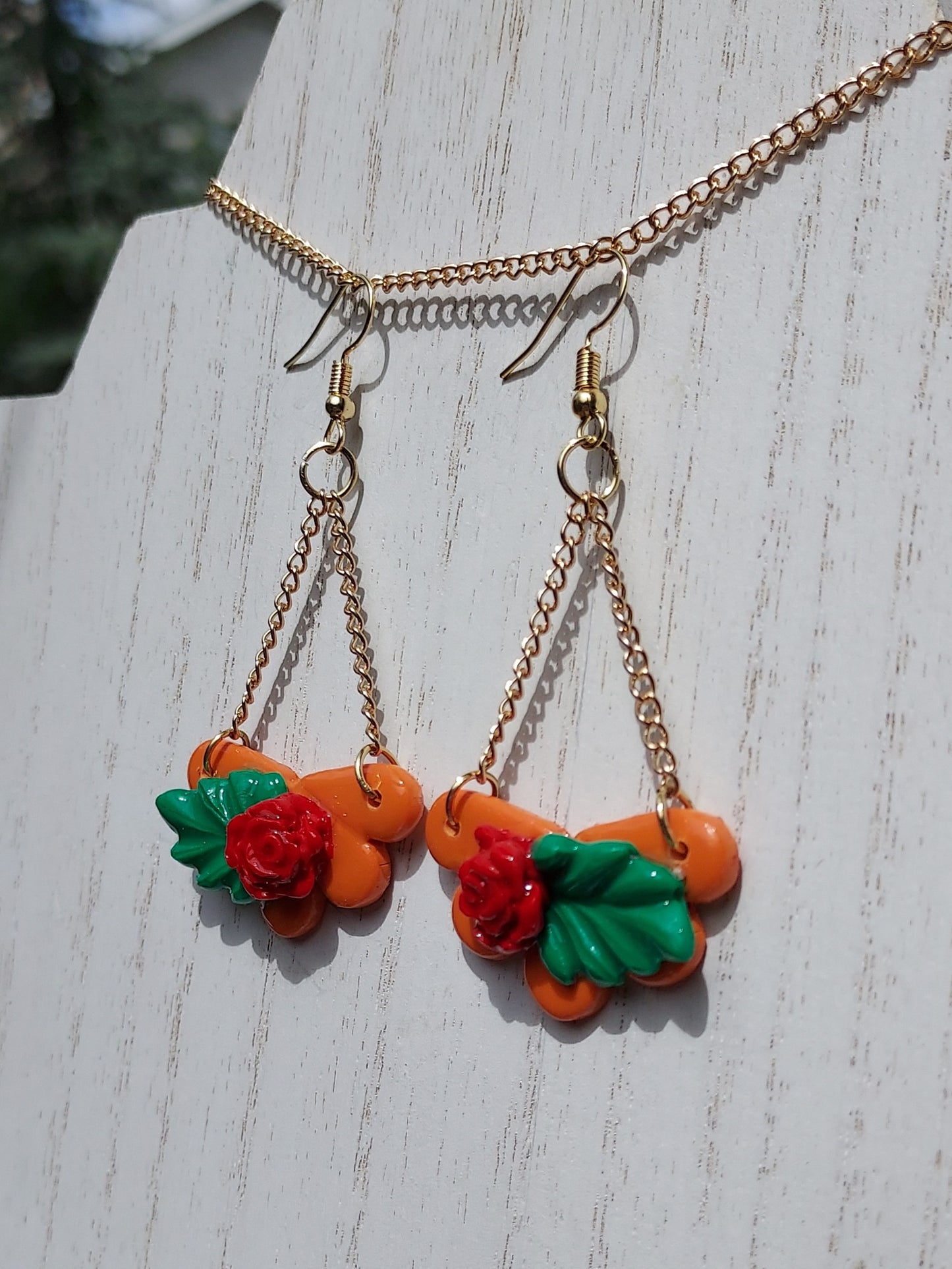 Floral Accent Clay Earrings #3