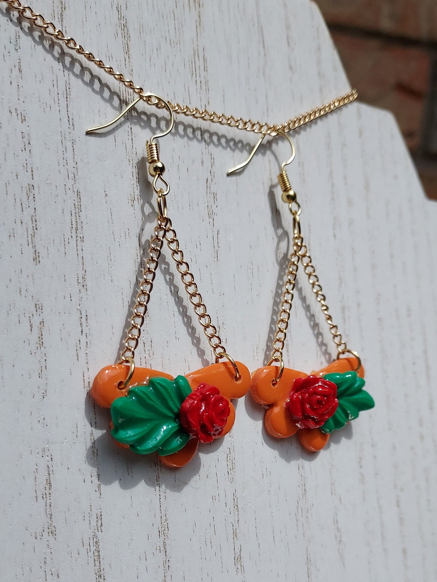 Floral Accent Clay Earrings #3