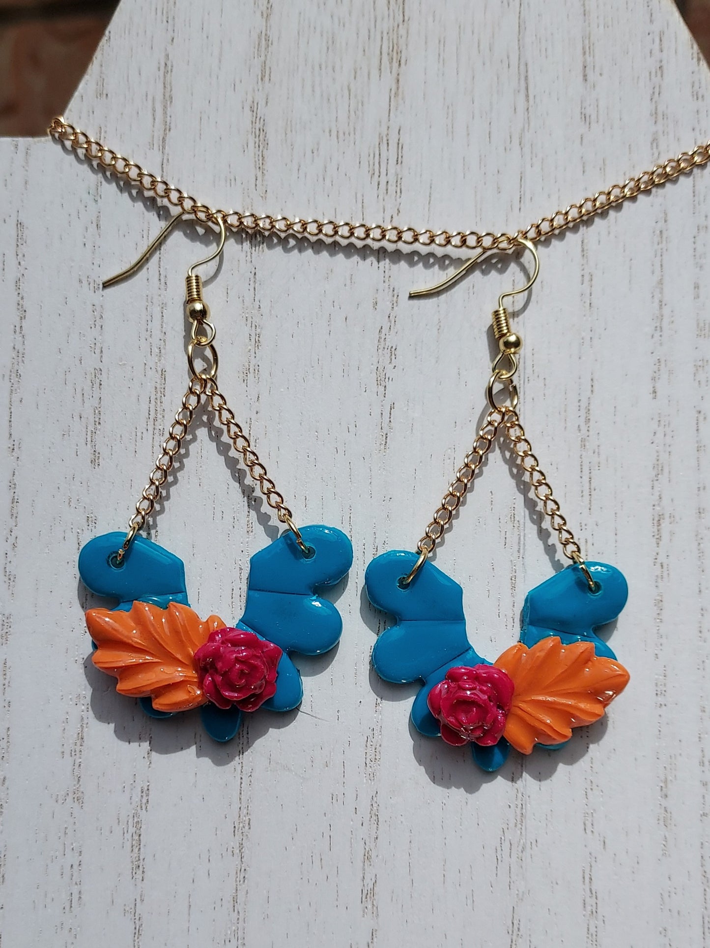 Floral Accent Clay Earrings #2