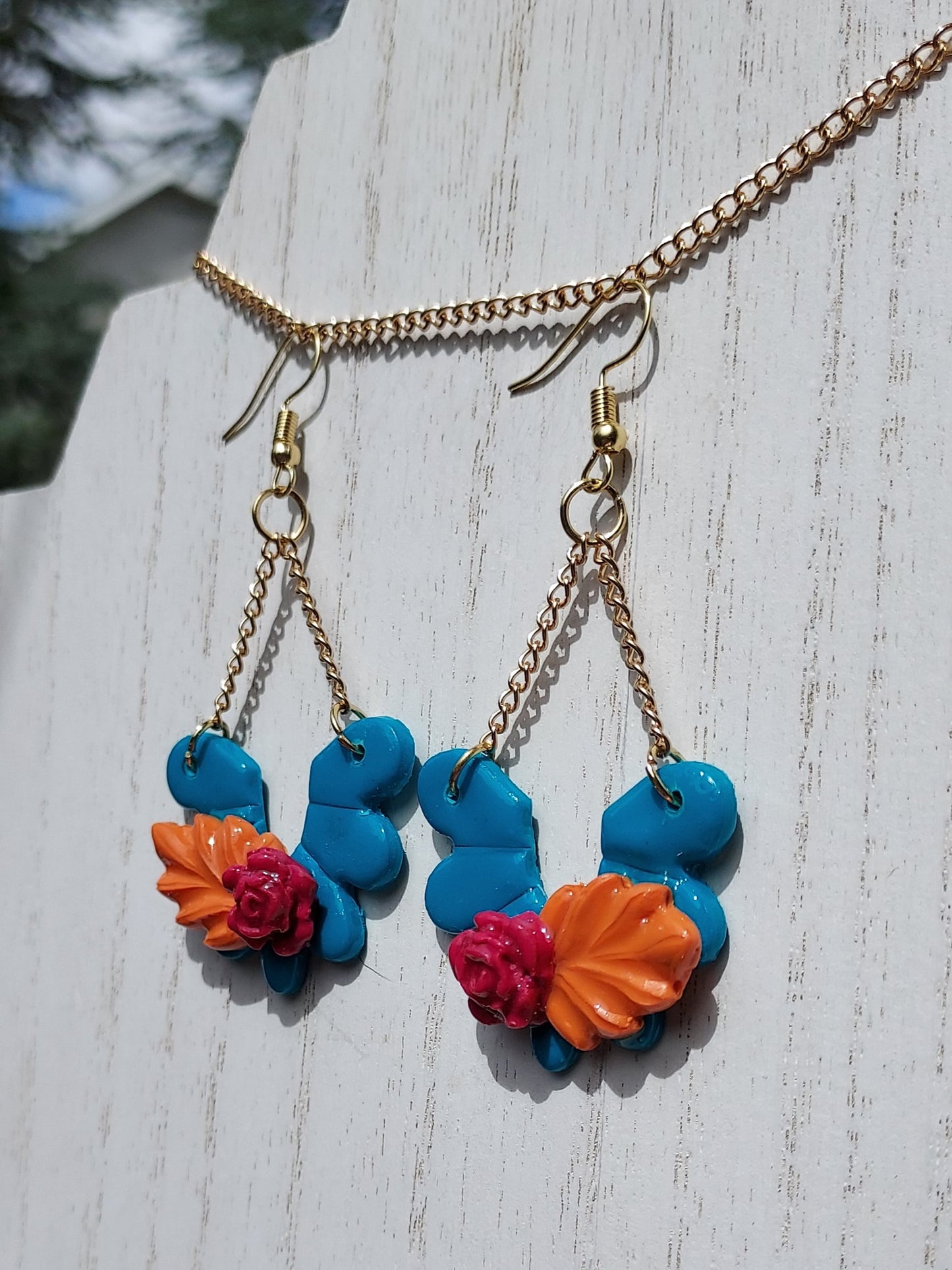 Floral Accent Clay Earrings #2