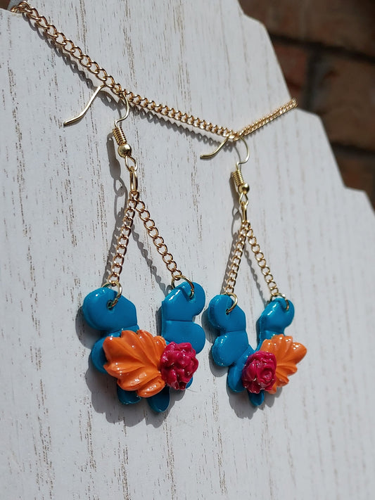 Floral Accent Clay Earrings #2