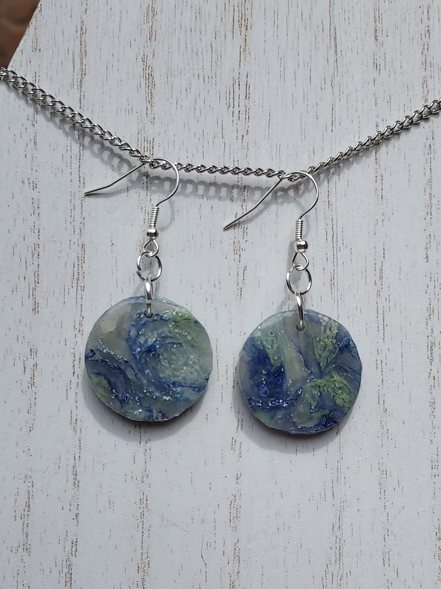 Glitter Mint Clay Earrings #2