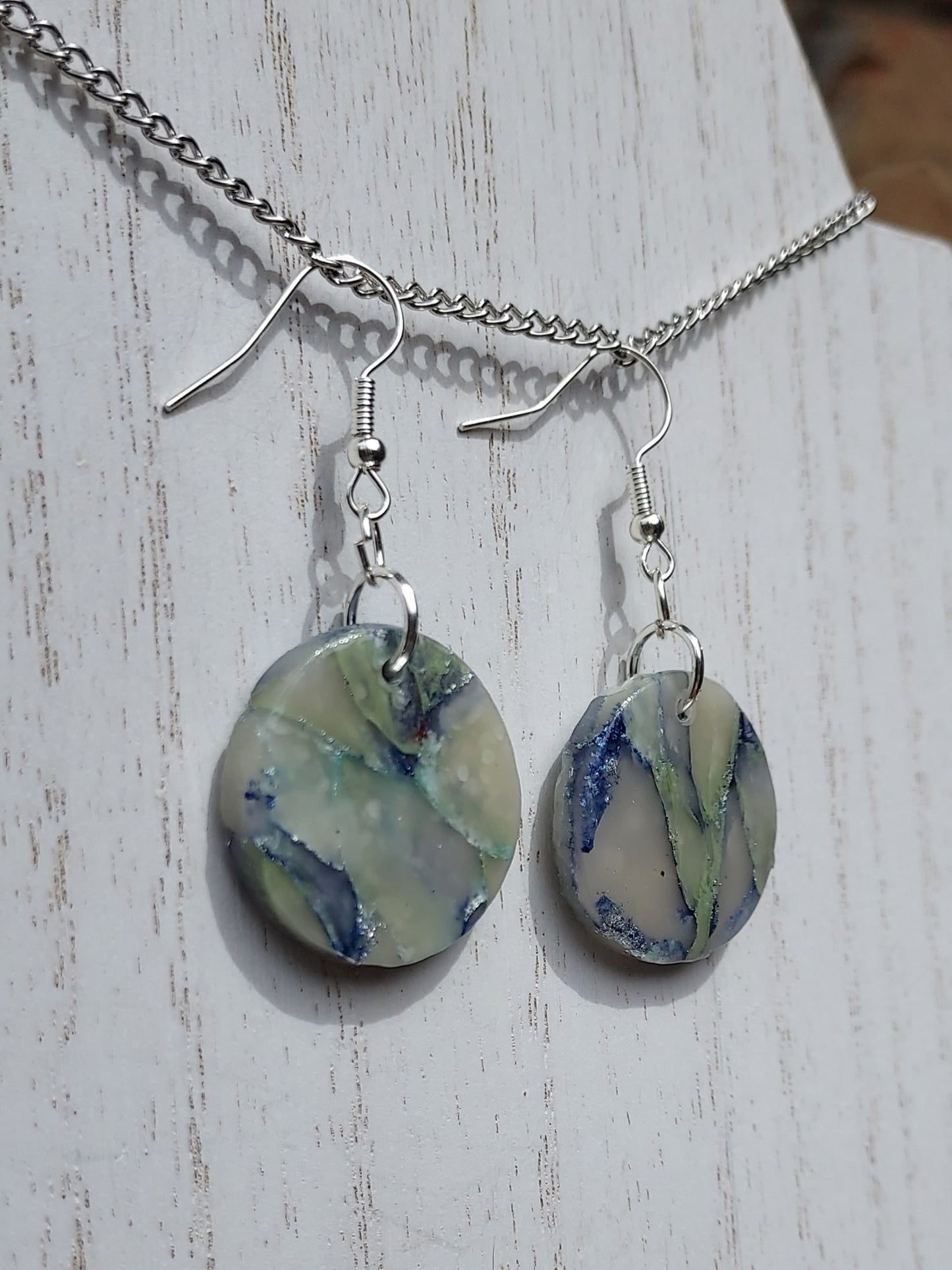 Glitter Mint Clay Earrings #3