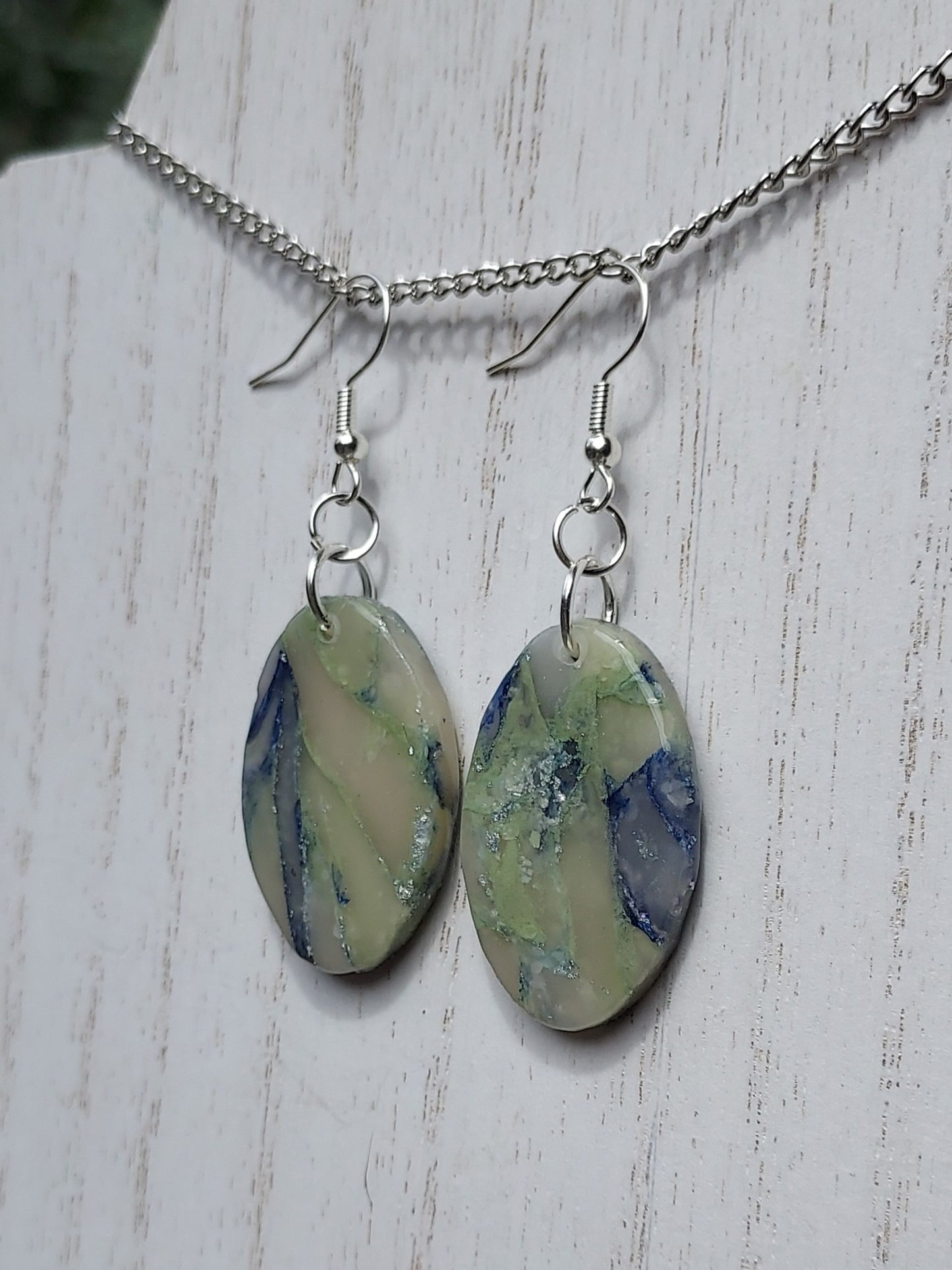 Glitter Mint Clay Earrings #6