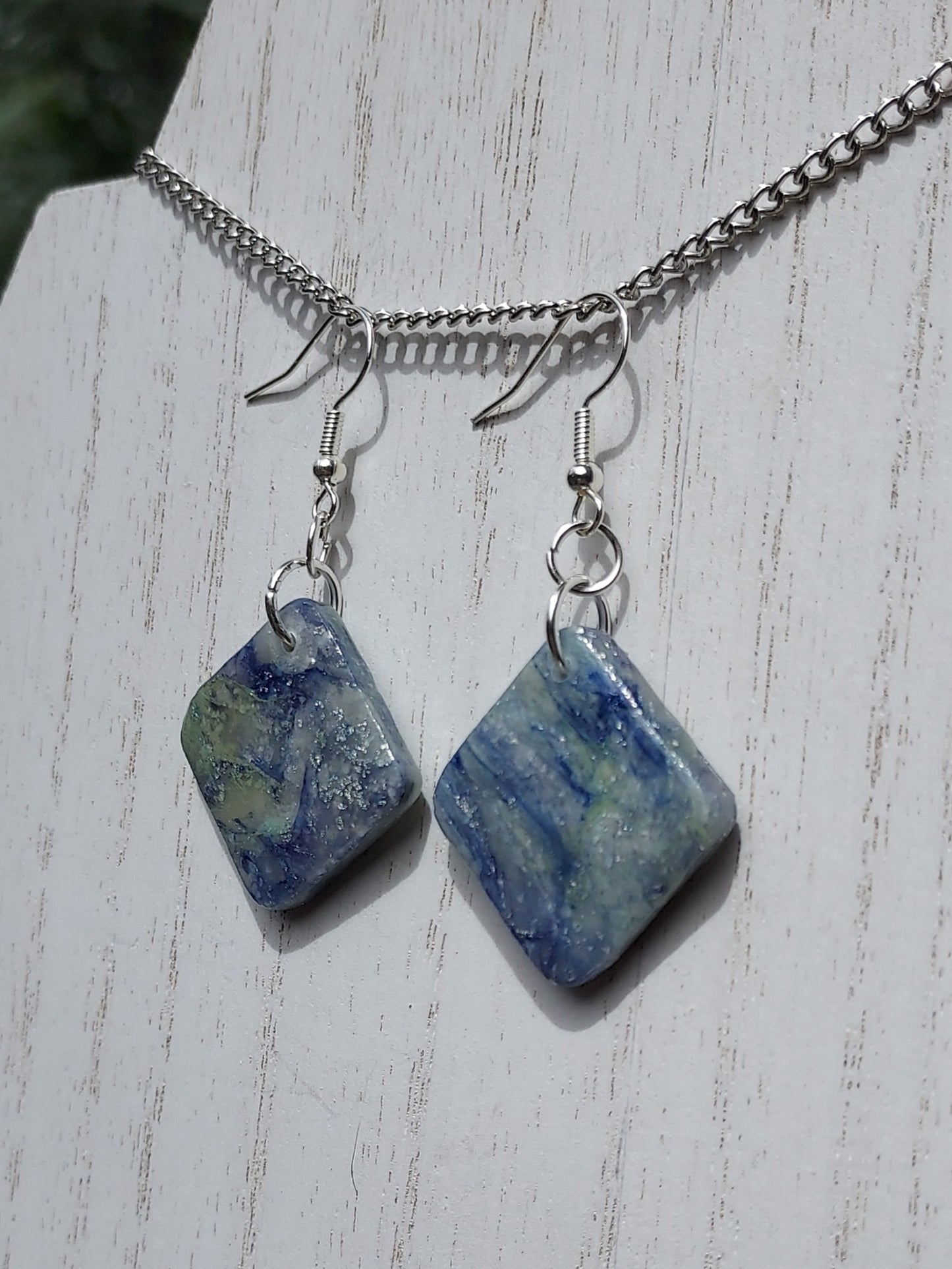 Glitter Mint Clay Earrings #4