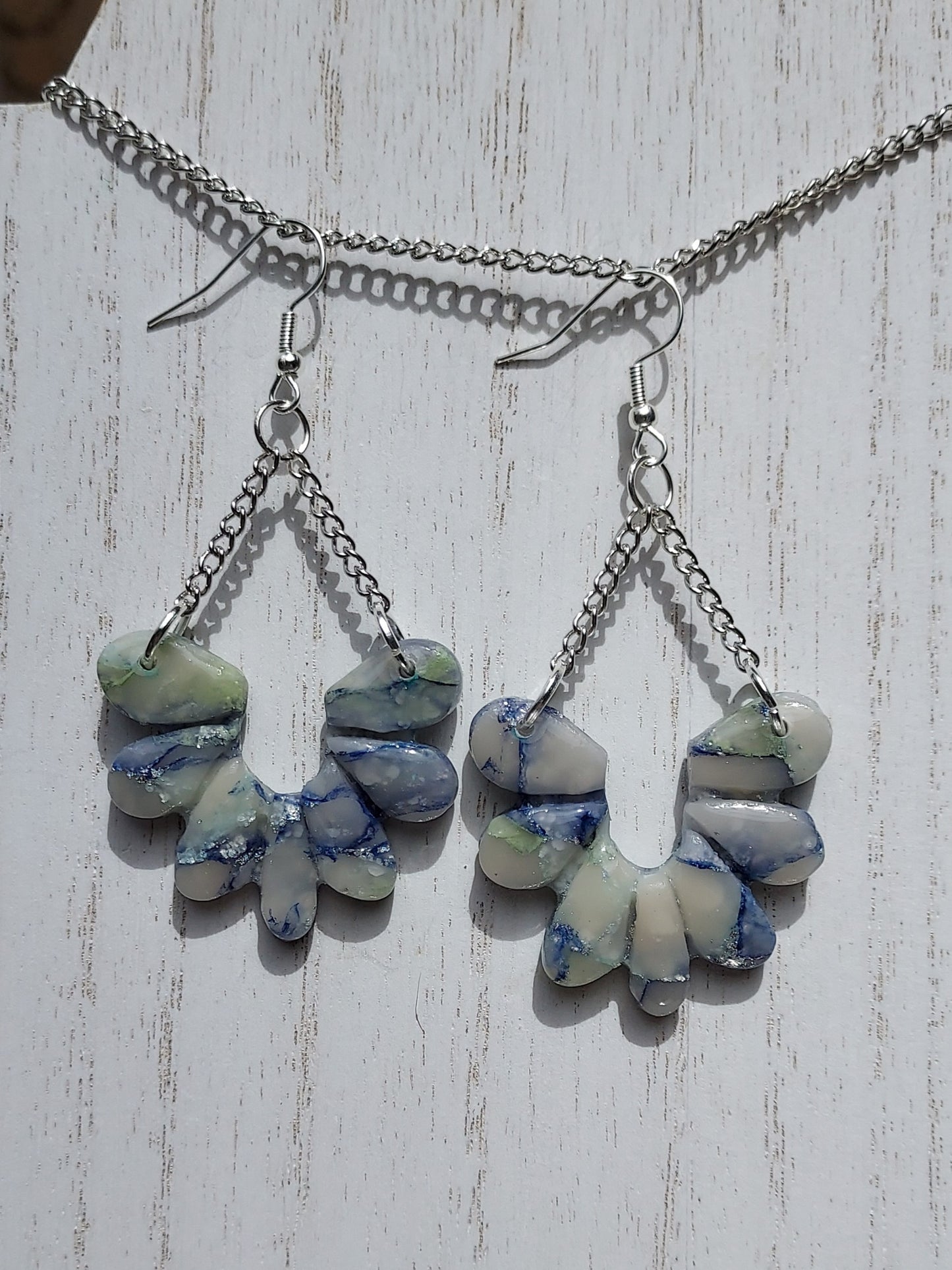Glitter Mint Clay Earrings #1