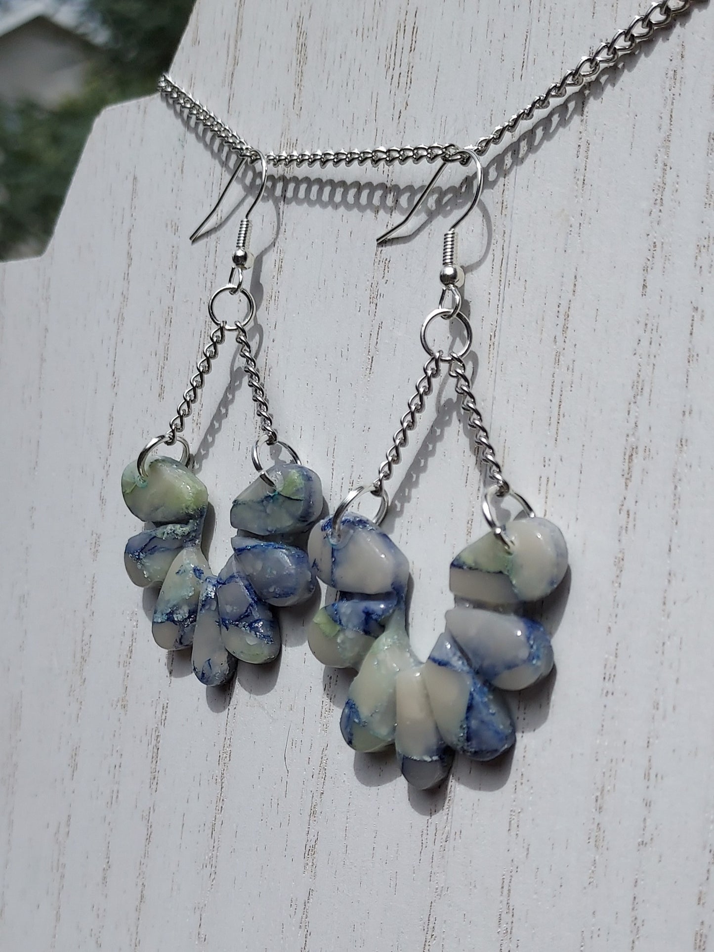 Glitter Mint Clay Earrings #1