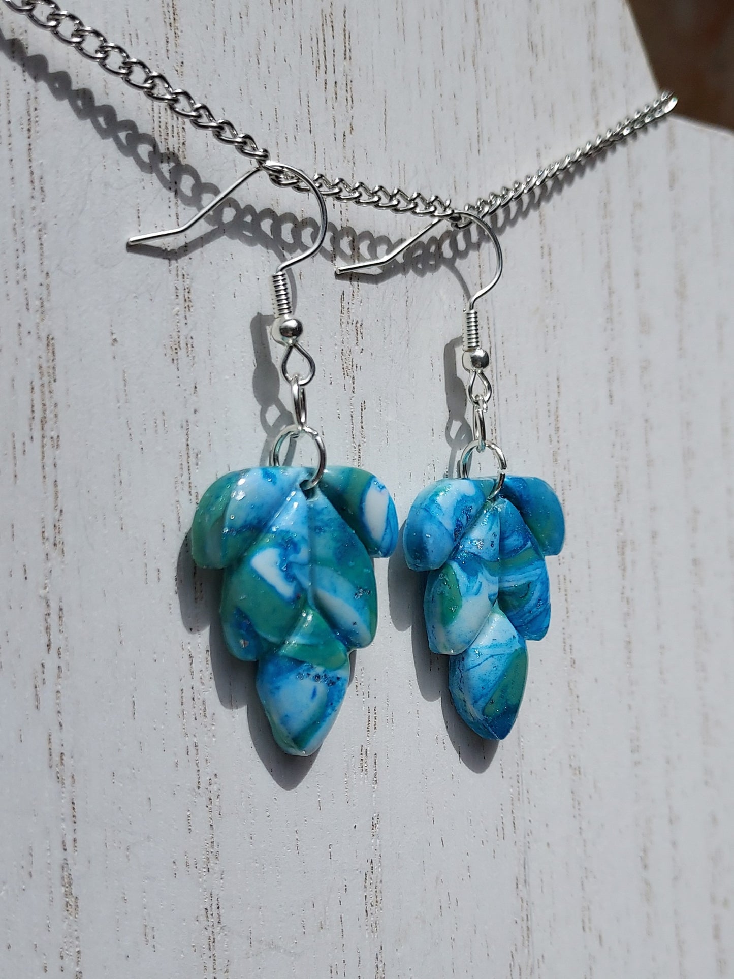 Blue Water Clay Earrings #5