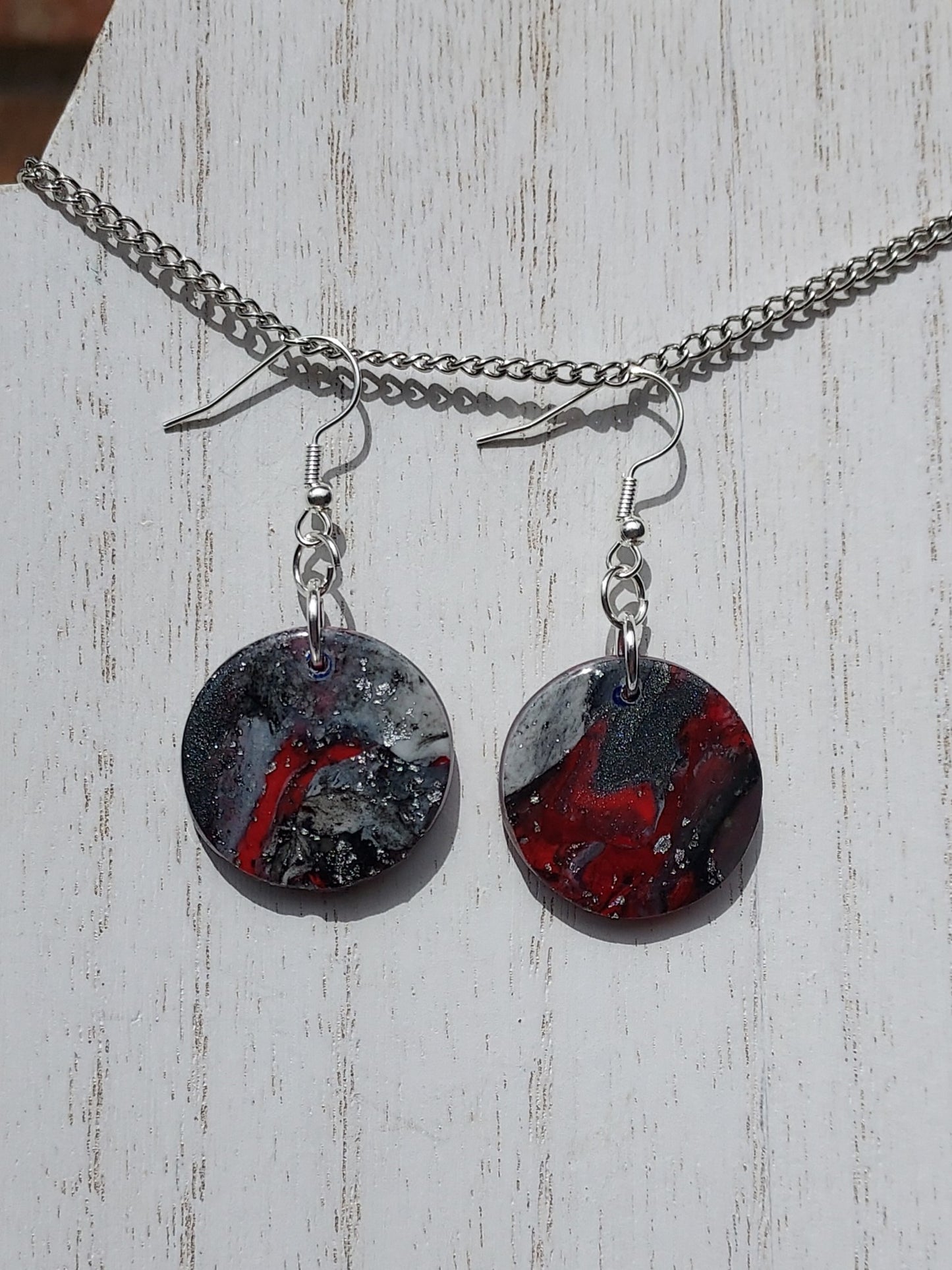 Crimson Clay Earrings #2