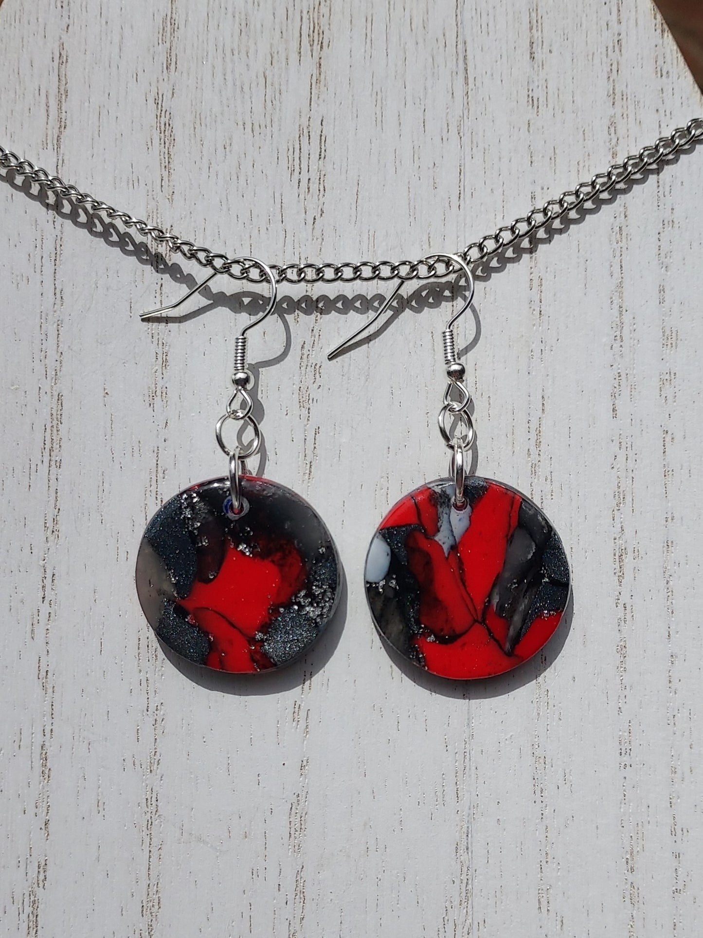 Crimson Clay Earrings #3