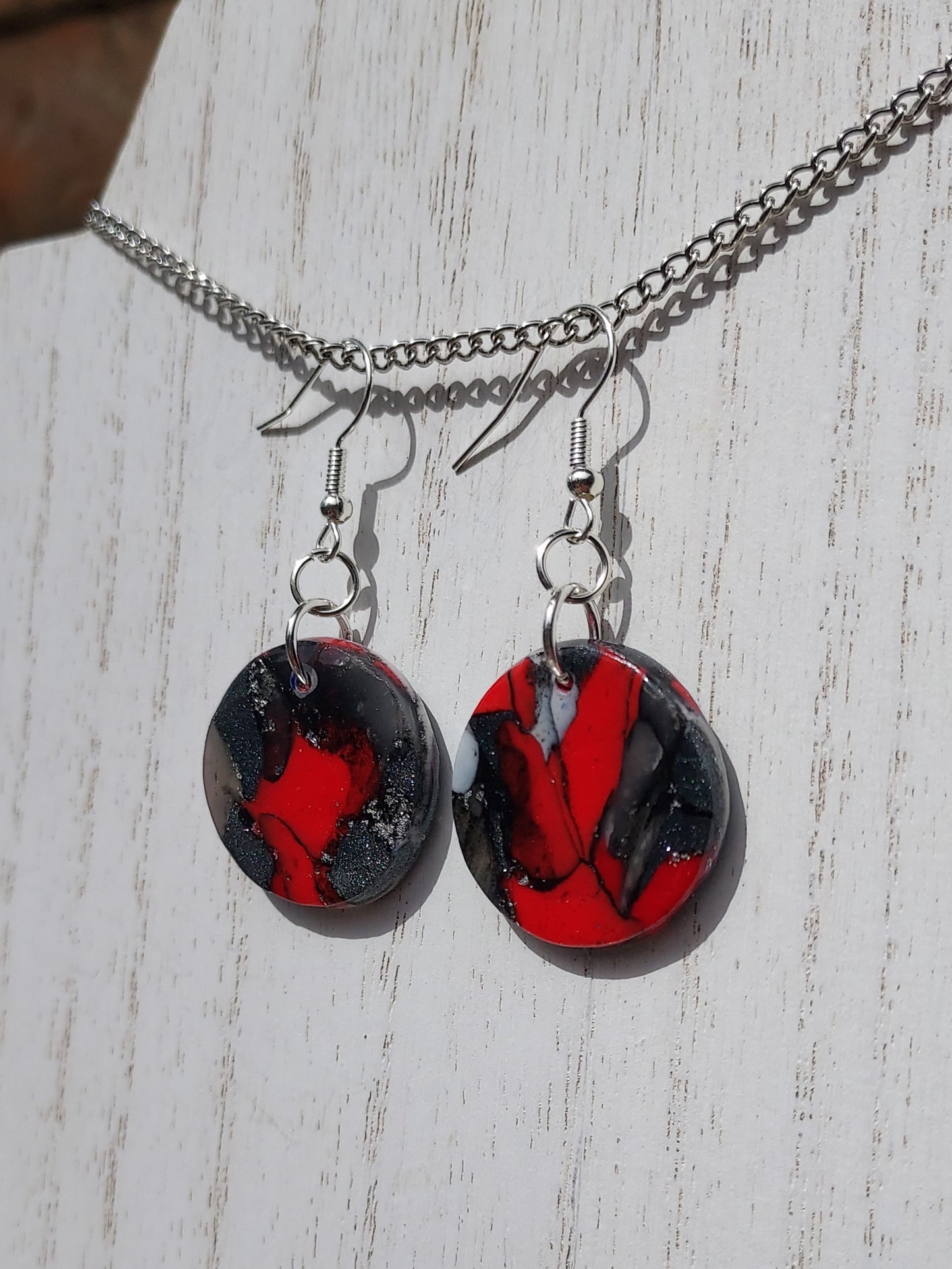 Crimson Clay Earrings #3