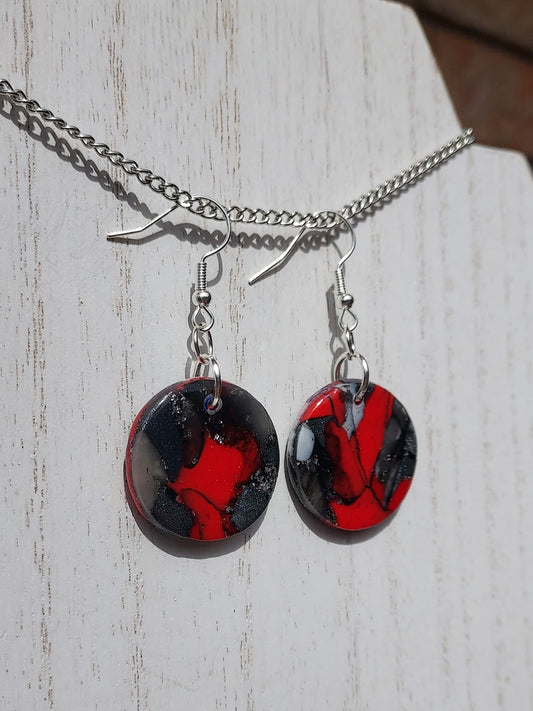 Crimson Clay Earrings #3