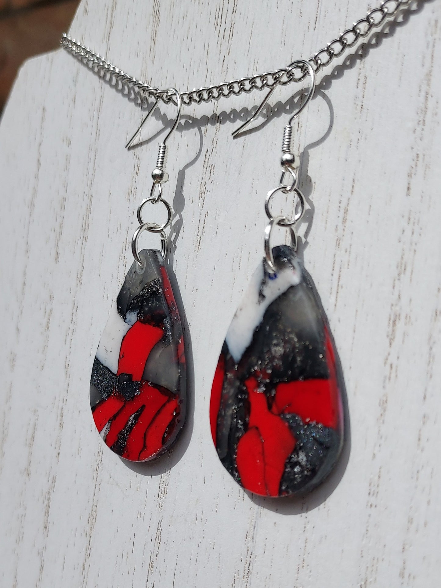 Crimson Clay Earrings #5