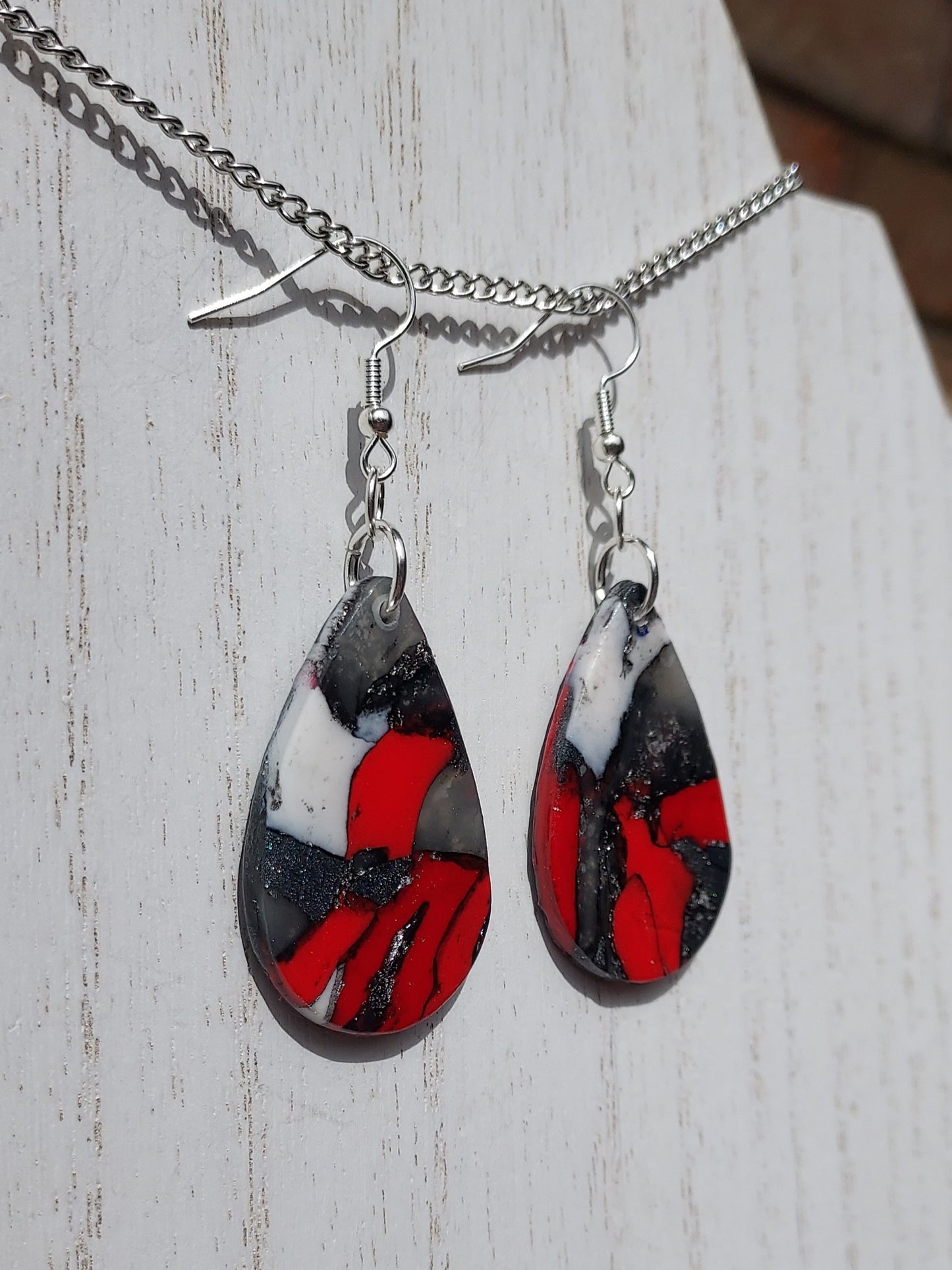 Crimson Clay Earrings #5