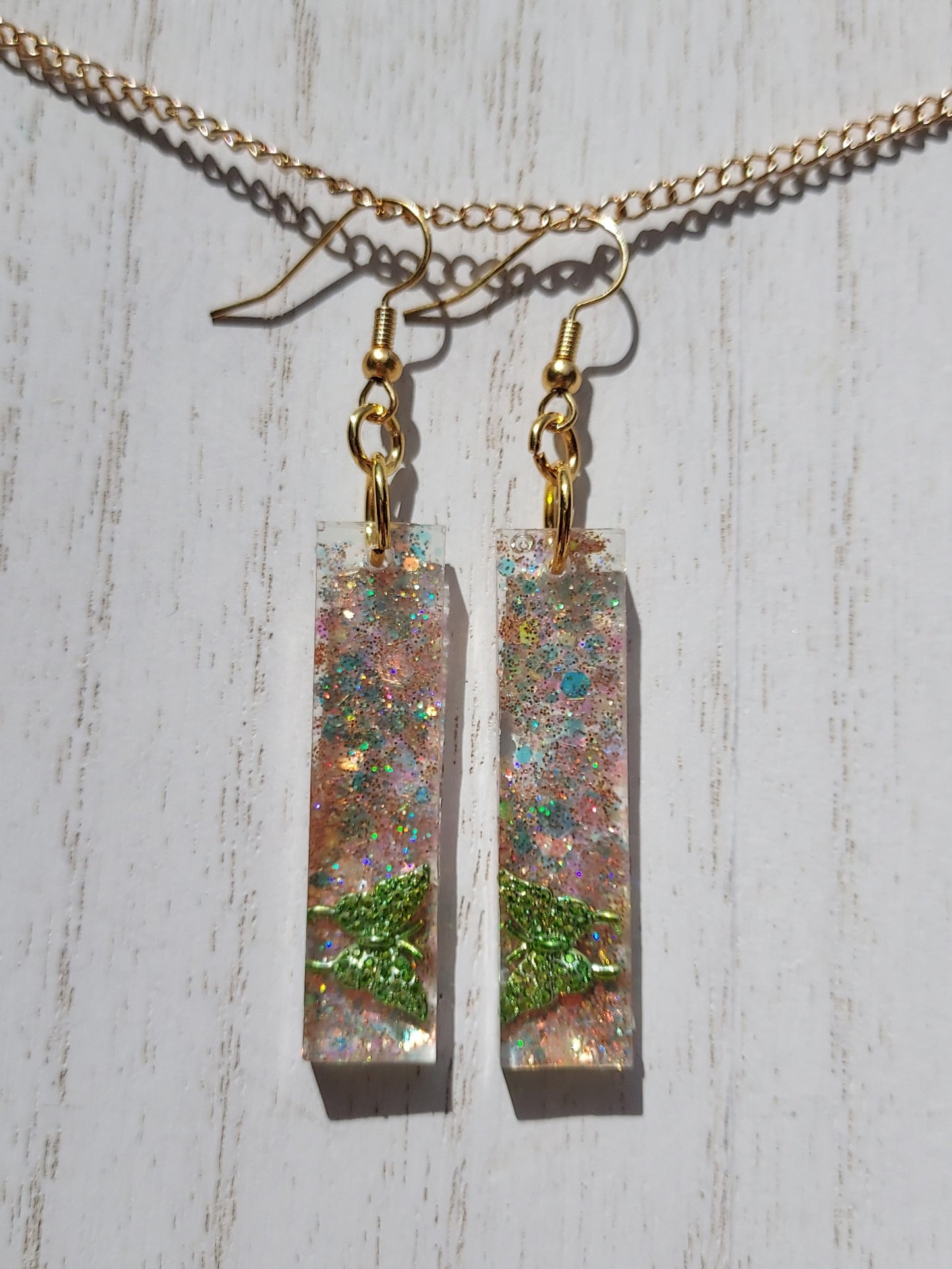 Butterflies & Glitter Earrings #1