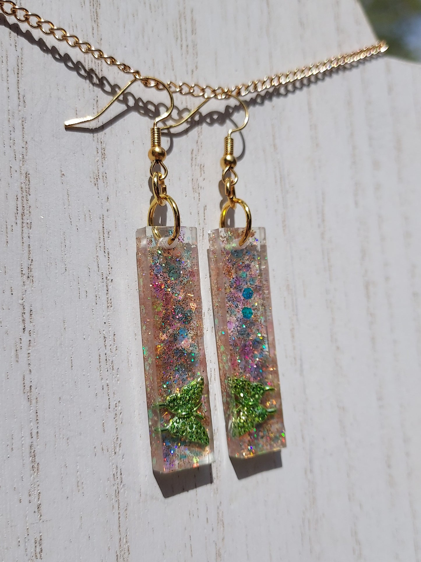 Butterflies & Glitter Earrings #1