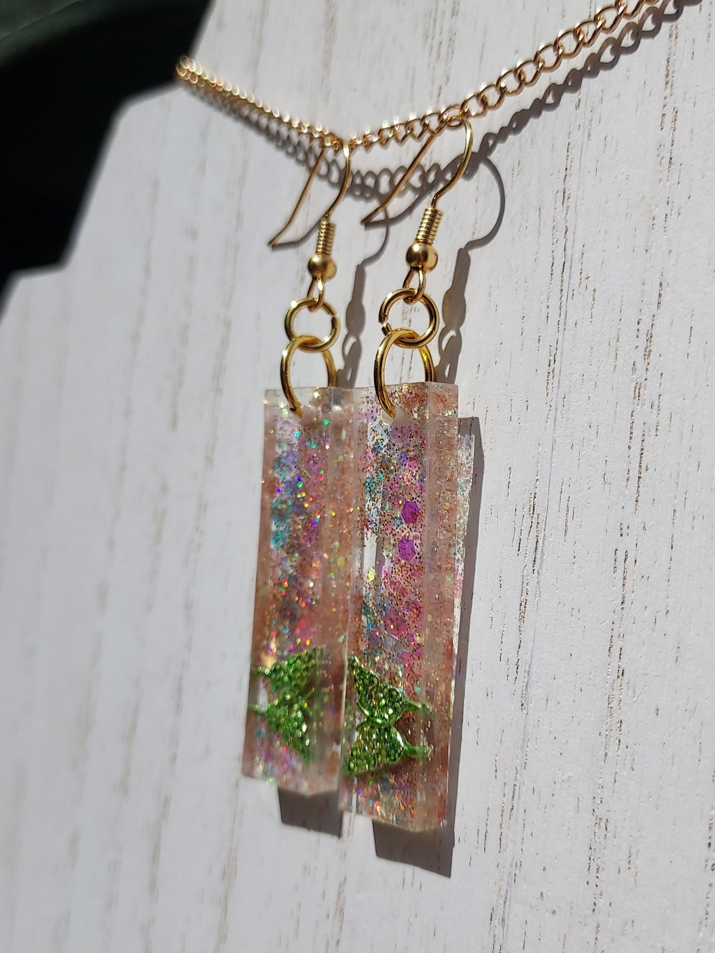 Butterflies & Glitter Earrings #1