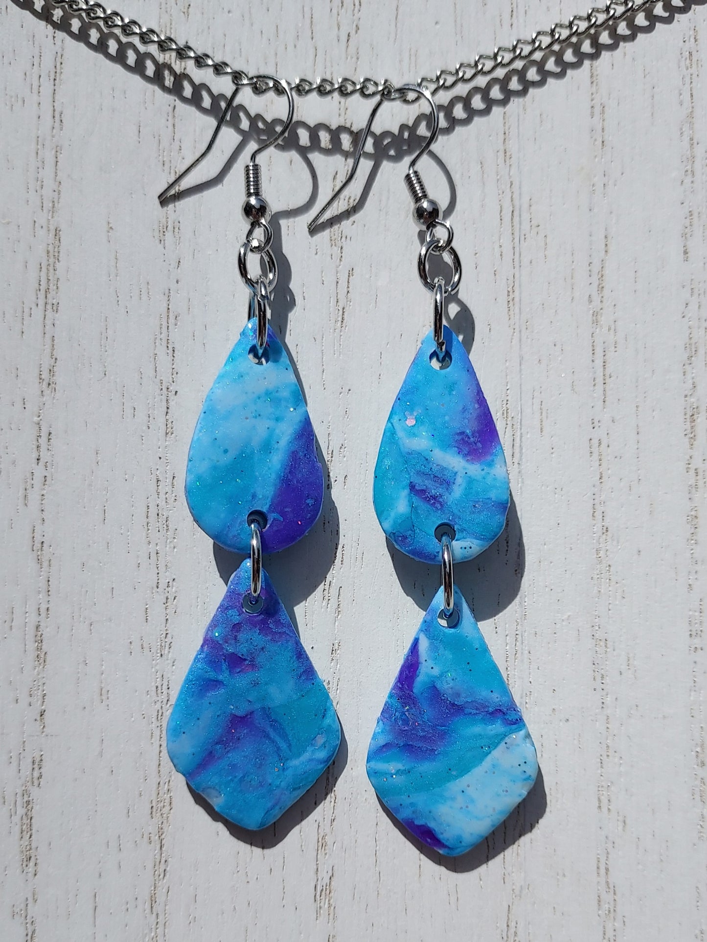 Ice Queen Clay Earrings #1