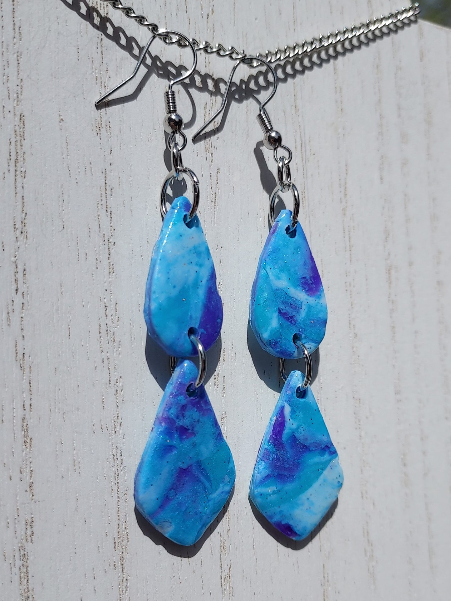 Ice Queen Clay Earrings #1