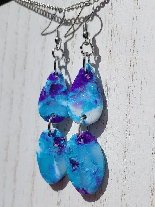 Ice Queen Clay Earrings #2
