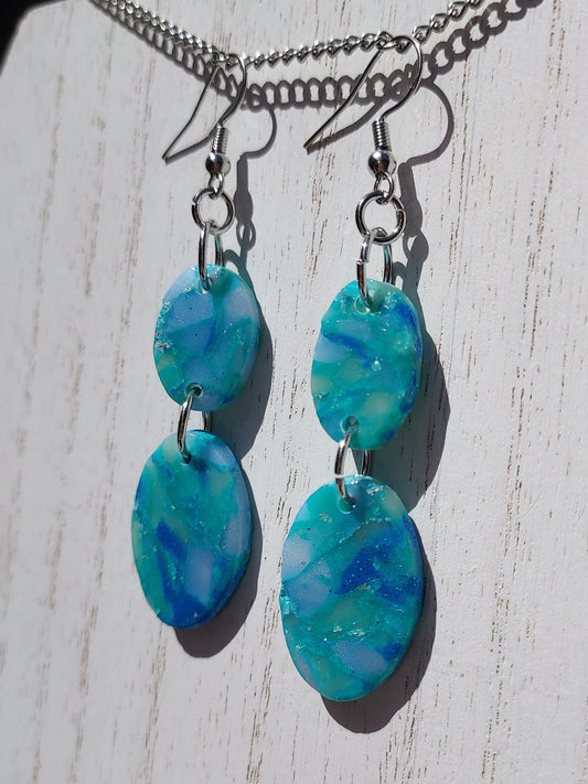 Sea Glass Clay Earrings #3