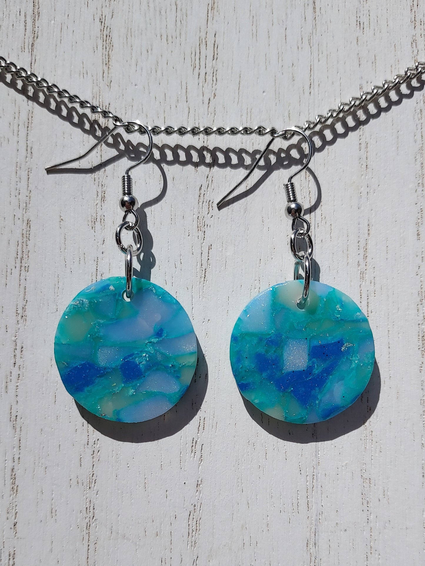 Sea Glass Clay Earrings #1