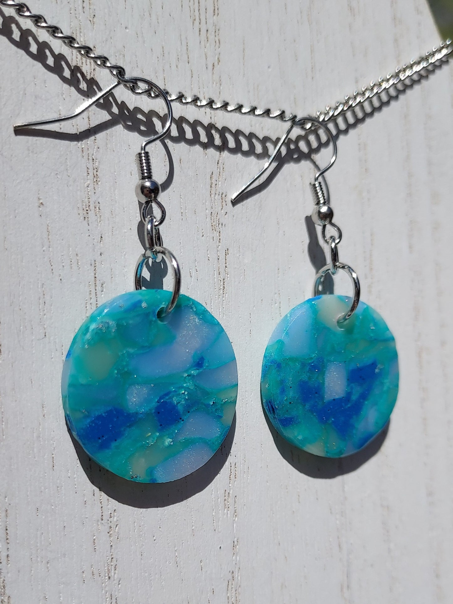 Sea Glass Clay Earrings #1