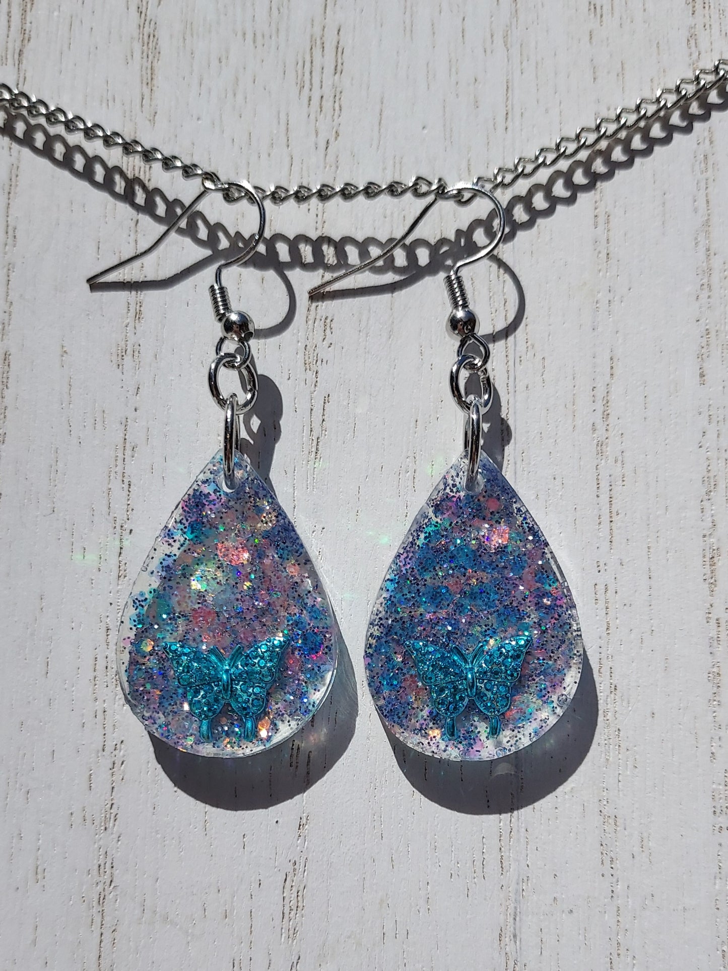Butterflies & Glitter Earrings #3