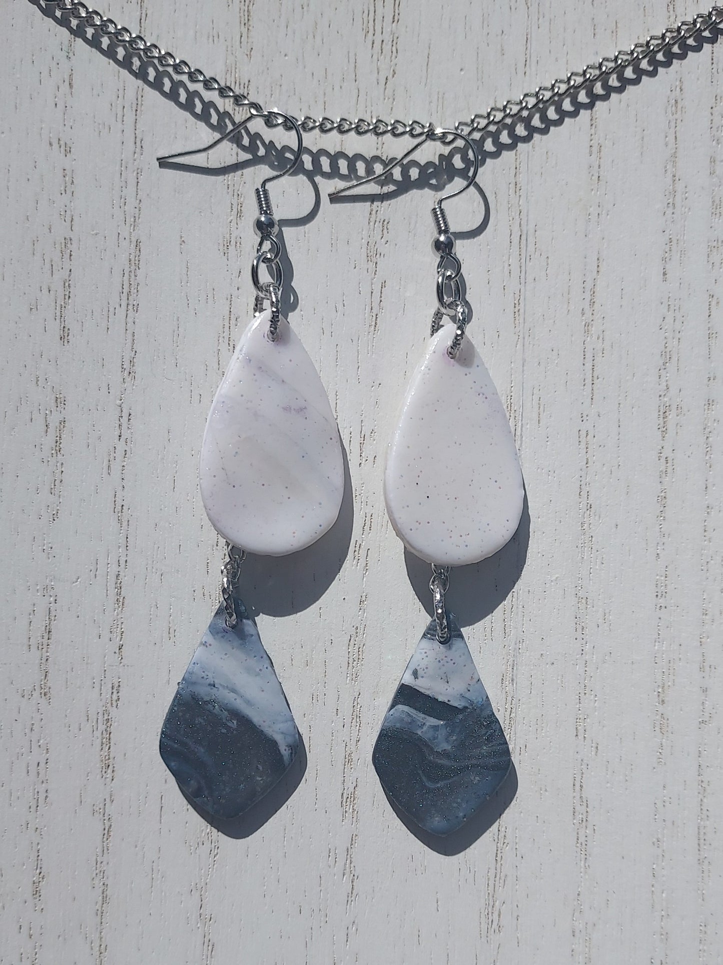 Two-Tone Clay Earrings #1