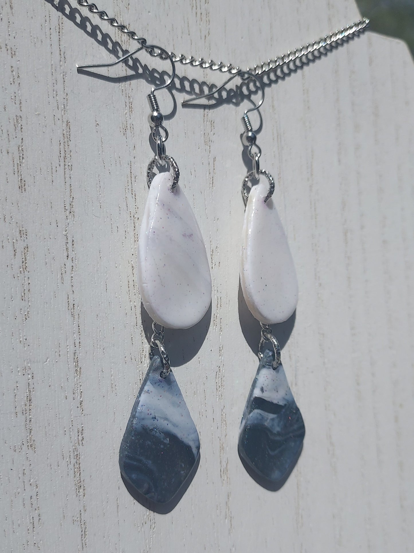 Two-Tone Clay Earrings #1