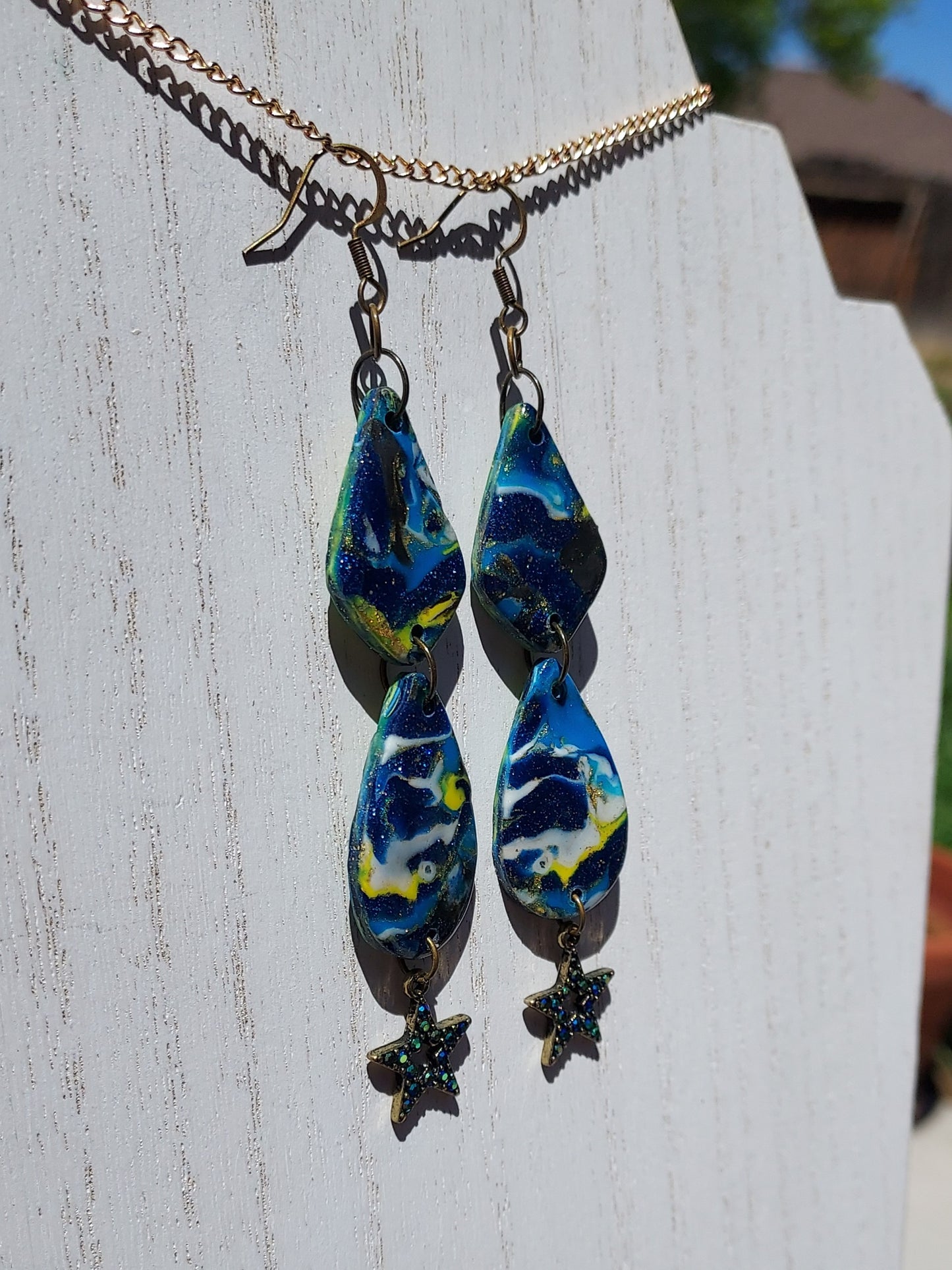 Cosmos Clay Earrings #1