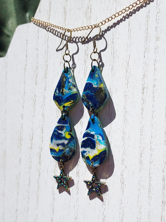 Cosmos Clay Earrings #1