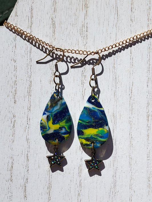 Cosmos Clay Earrings #3